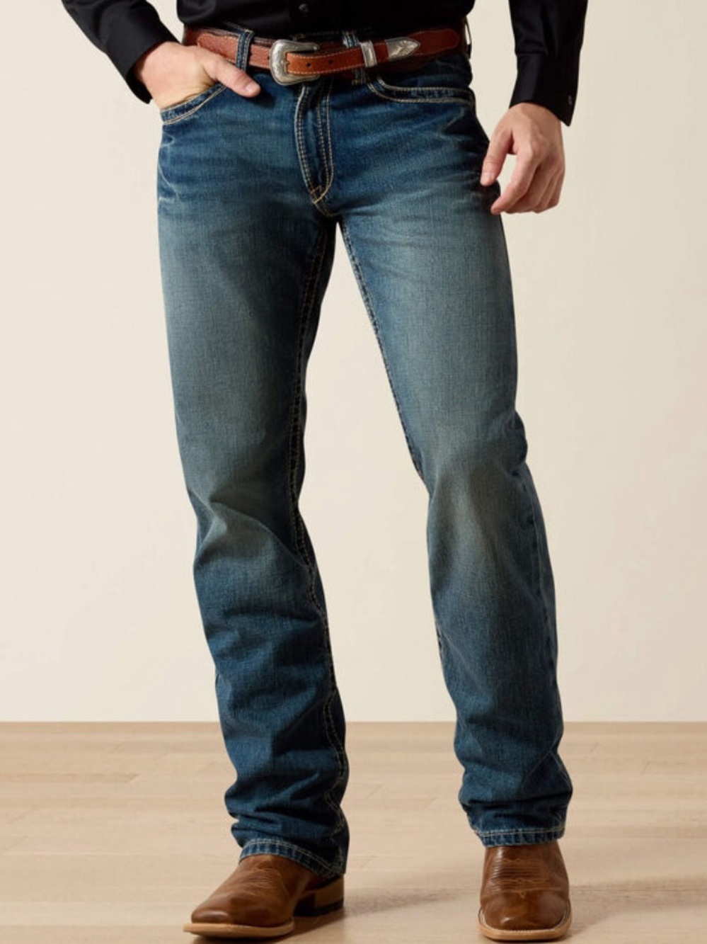 Ariat Men’s M5 Slim Fit Straight Leg Dark Wash Jeans | Size 35/30